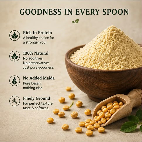 Saify Farms Besan | 100% Pure Chana Dal | Finely Ground | 1 kg