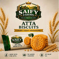 Saify Farms Atta Crunch Biscuits (Pack of 12) — 100% Pure MP Wheat