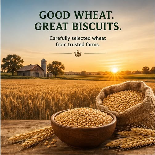 Saify Farms Atta Crunch Biscuits (Pack of 12) — 100% Pure MP Wheat